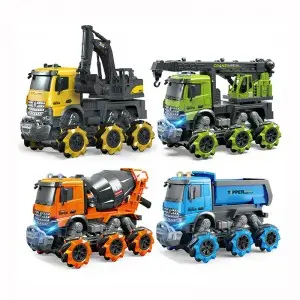 Multifunctional City Construction Excavator Crane Concrete Mixers Dump Truck Boy Remote Control Mechanical Engineering Truck Toy