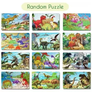 New Parent-child Interactive Montessori Game DIY Dinosaur Egg Jigsaw Puzzle Christmas Gifts Kids Educational Wooden Puzzle Toys