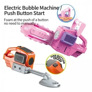 Toddler Lawn Mower Bubble Machine Toys Kids Summer Fun Outside Push Gardening Toys Automatic Bubble Maker