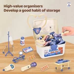 Doctor Pretend Play Kit – 42-Piece Medical Toy Set with Light/Sound, Portable Suitcase for Ages 3+