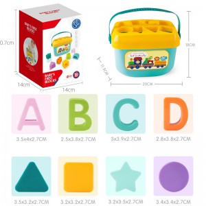 Toddler Early Educational Blocks Storage Box Set ABC Letter Learning Baby Sensory Shape Sorting Nesting Stacking Montessori Toys