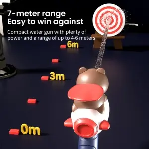 Summer Outdoor Children Cute Pig / Bear Water Blaster Beach Swimming Pool Water Fighting Game Kids Cartoon Animal Water Gun Toy