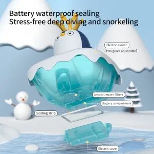 Infant Shower Play Set Toddler Bathtub Fountain Toys Baby Bath Time Iceberg Penguin Electric Water Toy with 4pcs Plastic Toys