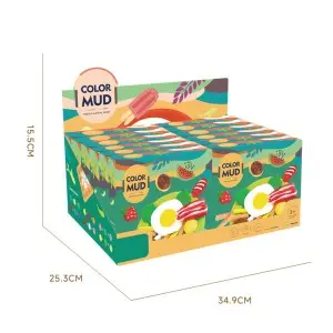 Children’s Early Educational Diy Colored Clay Breakfast Making Mold Kit Plastic Cutter Rollers Tool Non-toxic Colored Dough Toys