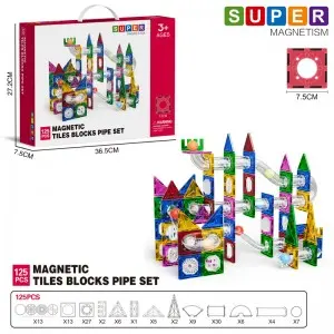 Wholesale Kids Magnetic Tile Construction Building Block Rolling Ball Track Toys