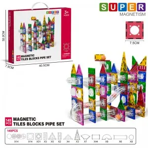 Wholesale Kids Magnetic Tile Construction Building Block Rolling Ball Track Toys