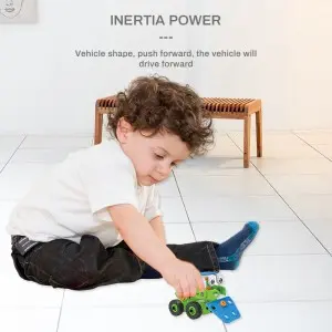 63PCS 3 in 1 STEM Creative Self Assembly Truck 3D Novelty Shapes Construction Play Kit IQ Development Screw Building Blocks Toy