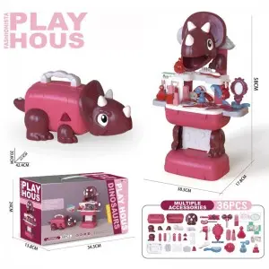 36 PCS Girls Fashion Beauty Set Toy Preschool Kids Cosmetic Makeup Toys Beautician Role Play