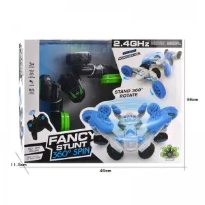 Kids Fancy Light up Flip Stunt Car 360 Degree Rotation Auto Toys 2.4Ghz Remote Control Flip Stunt RC Car