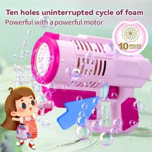 Cartoon Dinosaur/ Whale/ Unicorn Design Electric Backpack Bubble Gun Toys for Kids Summer Outdoor Activities