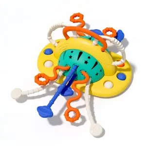 Infant Teething Comfort Toys Toddler Bubble Fidget Balls Baby Sensory Silicone Pull String Montessori Toys with Suction Cups