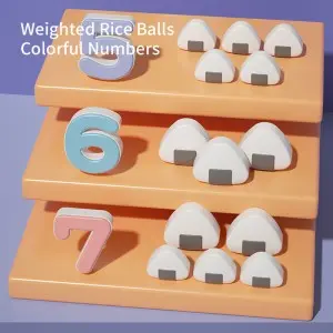Educational Montessori Digital Cognition Math Learning Toys Number Rice Ball Weight Cartoon Panda Balance Scale Toys for Kids