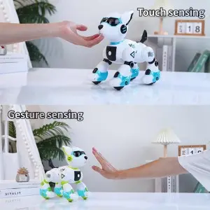 Smart Robotic Dog with Gesture Sensing & 40m Remote – Programmable STEM Toy with Multi Interactive Modes