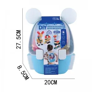 58 Pieces Creative Construction Brick Parent-child Interactive Assembly Toys Kids Intelligent DIY Building Blocks with Backpack