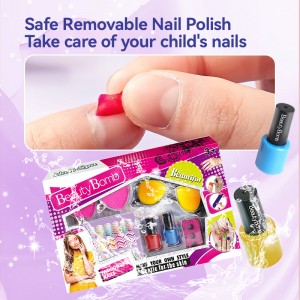 Children Makeup Manicures Decoration Kids Beauty Game Glitter Powder Nail Polish Set