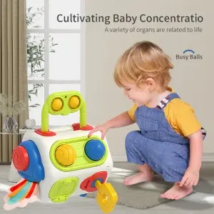 Toddler Early Educational Irregular Octahedron Toy Infant Multipurpose Activity Center Montessori Baby Sensory Activity Cube