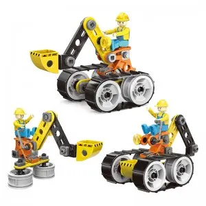 3-in-1 Plastic DIY Screws And Nuts Construction Excavator Model Kids Fine Motor Skills Training Assembly Engineering Truck Toys