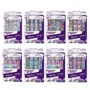 Children Artificial False Nail Tips Kids Exquisite Nail Stickers for Girls Kids Nail Art Decoration