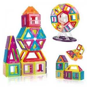3D Magnetic Tiles Kids Educational Toys Gift Magnet Construction Ferris Wheel Castle Blocks