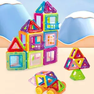 Childhood Educational Magnetic Tiles Toys Flexible DIY Construction Building Blocks Set For Preschool Kids
