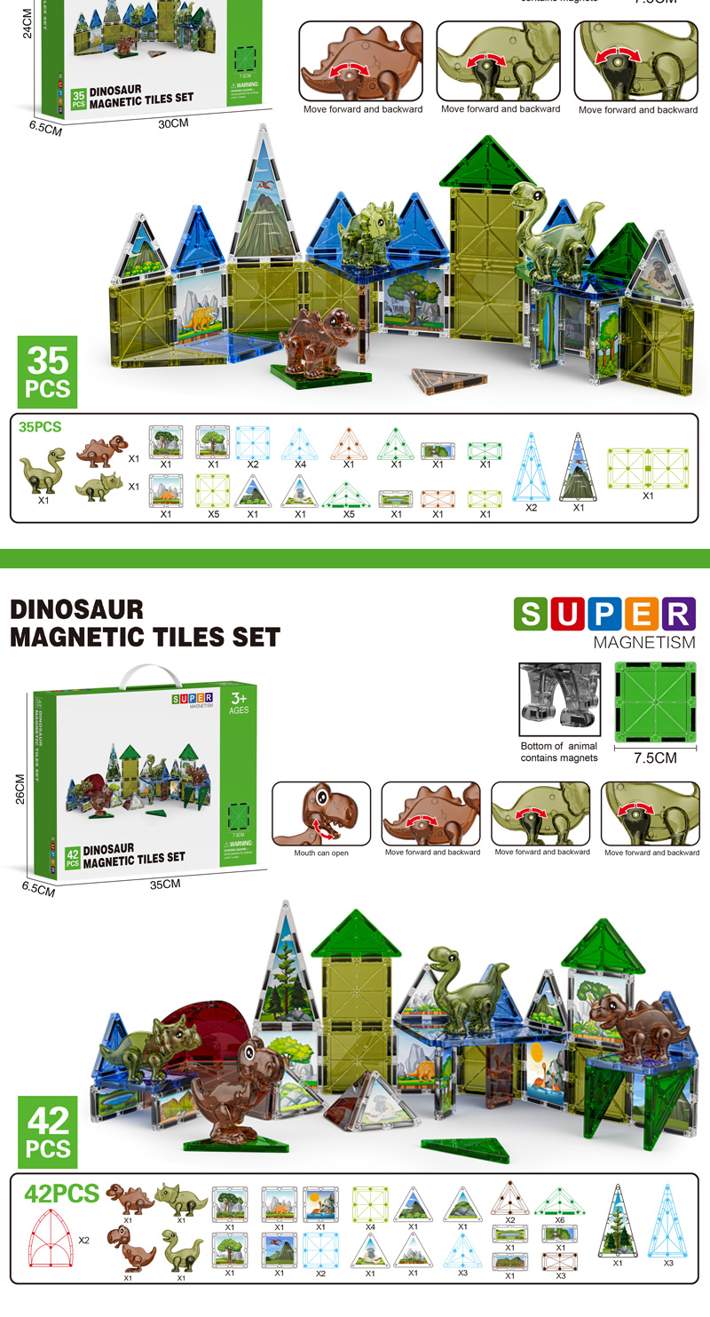 Dinosaur Magnetic Tiles (2)