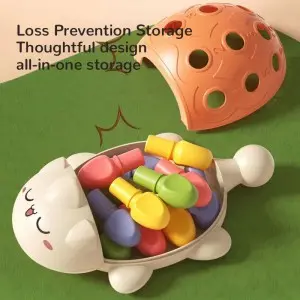 Toddler Developmental Cute Cartoon Insert Hedgehog Toys Baby Early Education Montessori Spike Hedgehog Toy with Storage Function