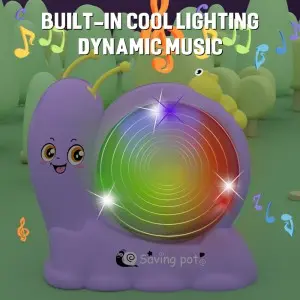 Wholesale Children Plastic Electronic Cartoon Animal ATM Money Saving Box Kids Slide Snail Coin Piggy Bank with Light and Music