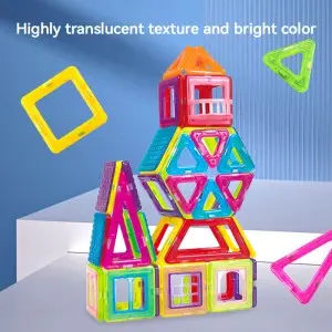 3D Magnetic Tiles Kids Educational Toys Gift Magnet Construction Ferris Wheel Castle Blocks