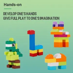 1000 PCS Building Blocks Kids Education Classic Basic Brick Particle Construction Toy Set Compatible with Major Brands