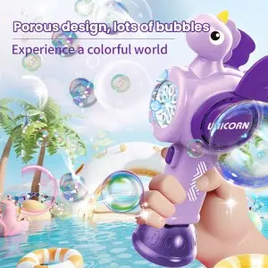 Electric Bubble Wand Cartoon Handheld Light-Up Bubble Toys for Kids Outdoor Play
