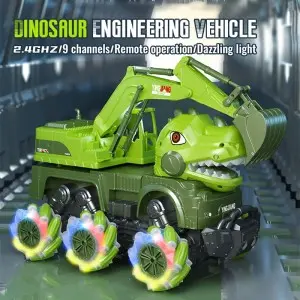 1: 14 Urban Construction Engineering Car Off Road Climbing Drifting Stunt Vehicle Kids R/C Dinosaur Toy Truck with Light & Music
