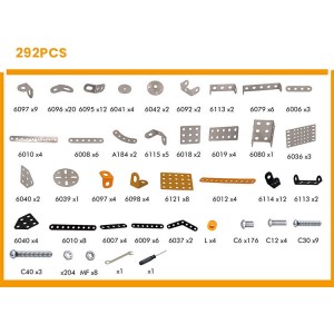 292PCS Rompecabezas 3D Alloy Assembly Lunar Lander Model Juguetes Intelligent Building Toys Metal Block Puzzle For Kids