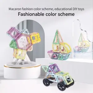 Children Intelligent DIY Magnetic Tiles Toys Baby Sensory Enlighten Castle Building Block Set