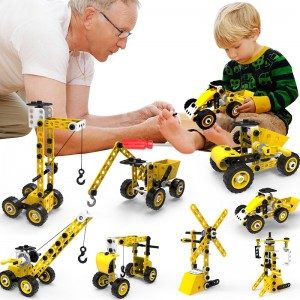 100PCS 8 In 1 Take Apart Vehicle Toys Engineering Construction Truck Toy STEM Screw and Nuts Assemble Set DIY Building Kit For Kids Boys