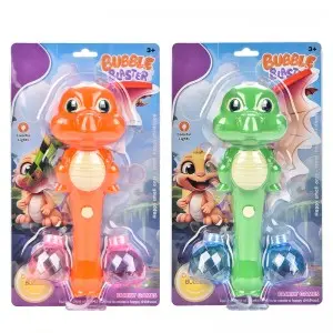 Orange/ Green Cartoon Flying Dragon Bubble Wand Toy with Light Music