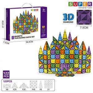 Kids DIY Assembling Set STEM Intelligent Magnetic Building Tiles Toy Parent-child Interactive