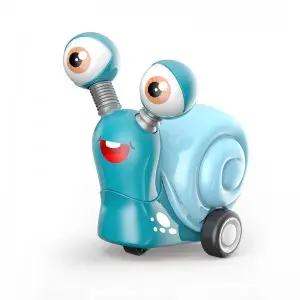 12-Pack Cartoon Snail Friction-Powered Cars with Retractable Eyes – Kids Collectible Toy Gift Ages 3+