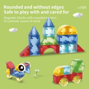 3D STEM Magnet Building Tiles Educational Construction Toys Plastic Magnetic Block Set for Children