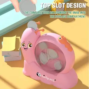 Wholesale Children Plastic Electronic Cartoon Animal ATM Money Saving Box Kids Slide Snail Coin Piggy Bank with Light and Music