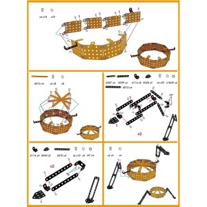 292PCS Rompecabezas 3D Alloy Assembly Lunar Lander Model Juguetes Intelligent Building Toys Metal Block Puzzle For Kids