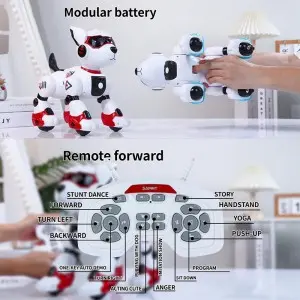 Smart Robotic Dog with Gesture Sensing & 40m Remote – Programmable STEM Toy with Multi Interactive Modes