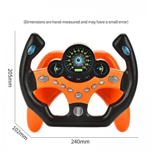 Kids Racing Simulator Toy – 360° Steering Wheel & Pedals with Suction Base, Montessori Sensory Driving Game Ages 3-8