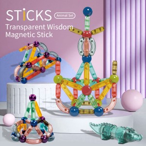 Kids STEM Learning Magnetic Sticks And Balls Toy DIY Magnet Building Blocks