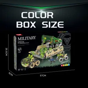 Children STEM Education DIY Assembly Army Tank Helicopter Truck Soldiers Model Toy Military Vehicle Series Building Block Sets