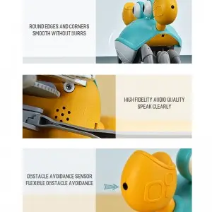 Infant Tummy Time Electric Music Walking Crab Pet Dog Cat Chase Auto Sensing Escape Crab Toddler Learning Crawling Crab Baby Toy
