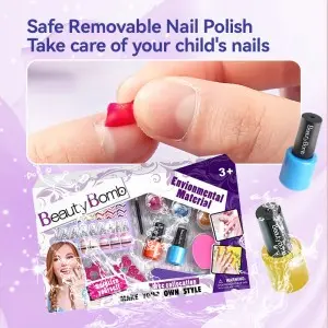 Children Nail Art Salon Set Nail Polish Kit Non-Toxic Kids Manicure Set