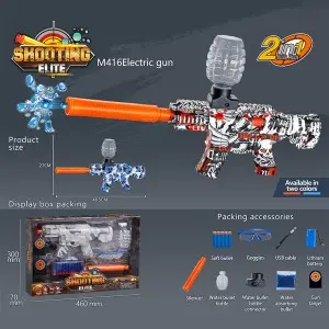 Boys Gift Plastic Electric Gel Ball Blaster M416 MP5 Soft Bullet Gun Pistol Outdoor Games Shooting Water Beads Gun Toy for Kid