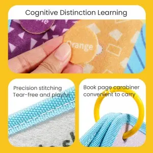 Animal/Color/Shape/Letters/Numbers/Puzzle Cognitive Matching Toy Daily Skill Development Montessori Baby Busy Book Messenger Bag