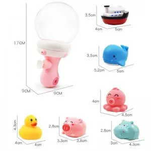 Summer Outdoor Beach Luminous Water Blaster Children Pool Toy Bath Toy Electric Cartoon Light up Handheld Water Gun Toy for Kids