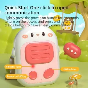 Children Best Gift Cartoon Rabbit Bear Intercom Toy 500 Meters Long Distance Interphone Kids Educational Radio Walkie-Talkie Toy